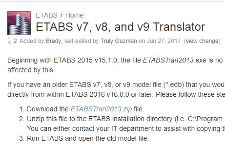 باز کردن فایل ETABS ساخته شده در ورژن 9.74 در ورژن های بالاتر (ویدیو)