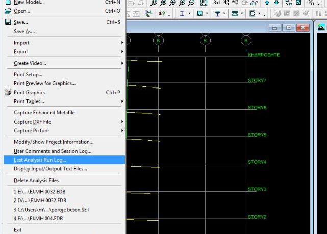 بررسی انواع وارنینگ و خطاهای نرم افزاری Etabs